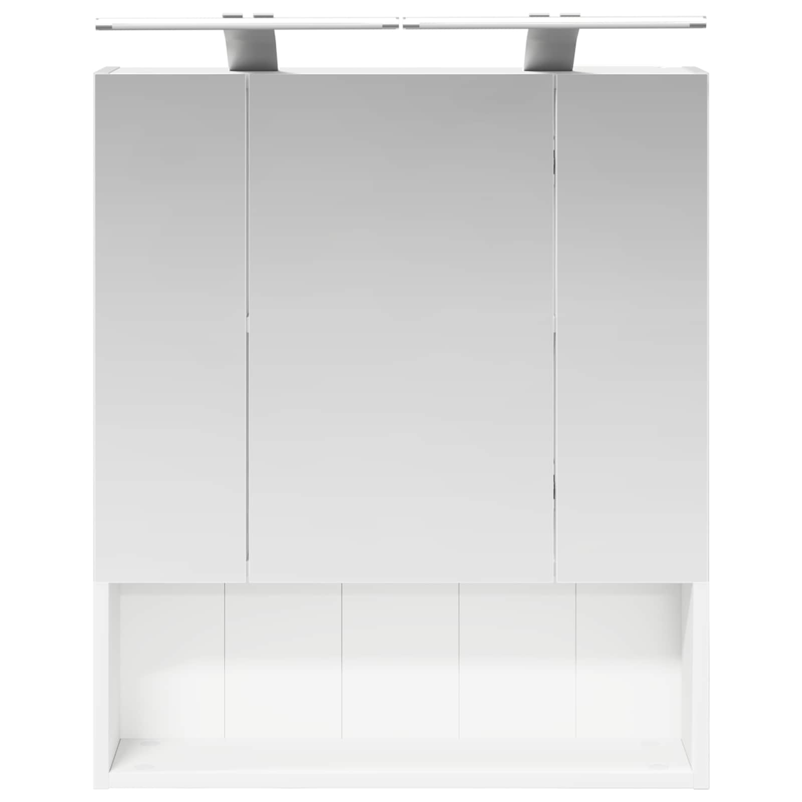 Badezimmerspiegelschrank Weiß 60 x 14.5 x 70 cm Holzwerkstoff