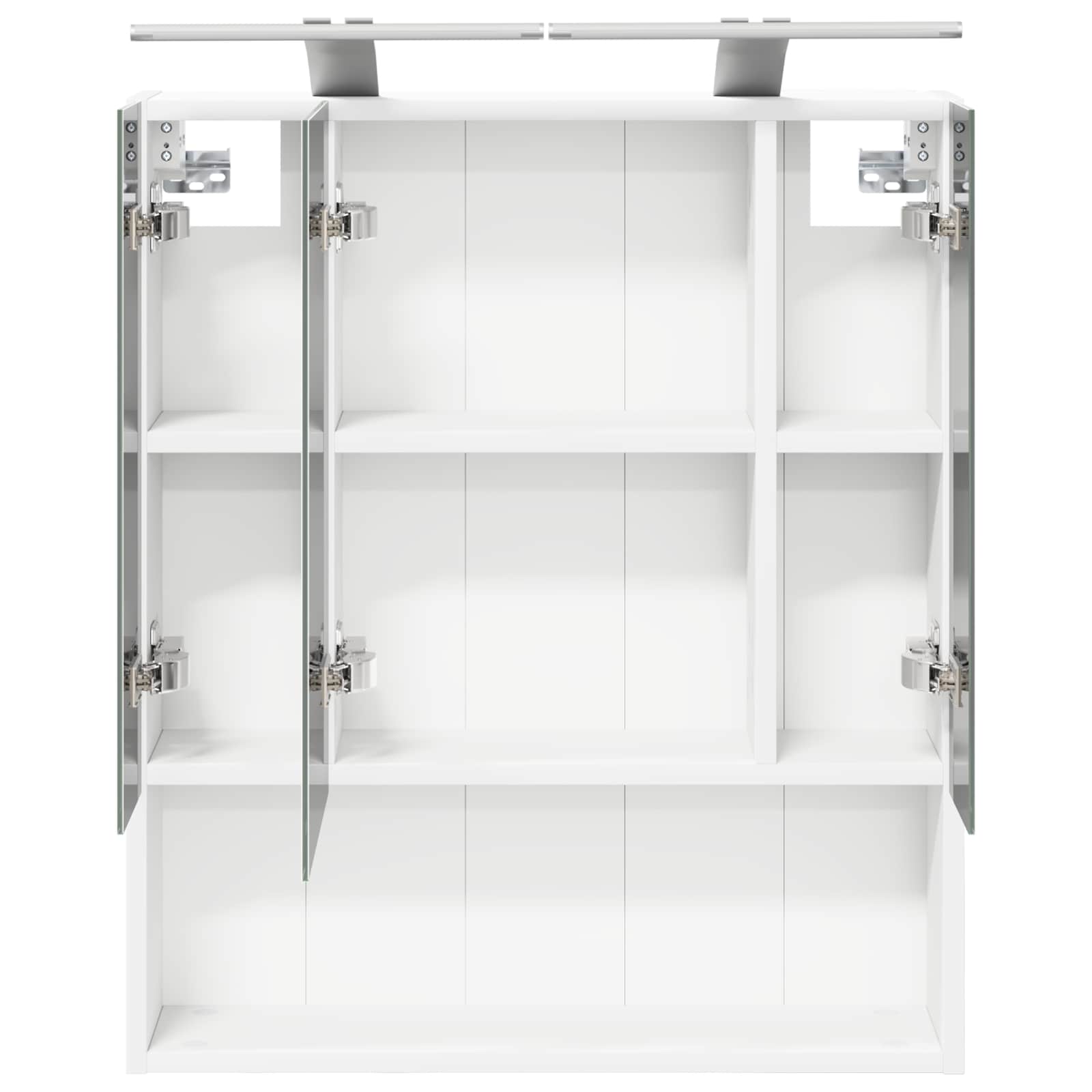 Badezimmerspiegelschrank Weiß 60 x 14.5 x 70 cm Holzwerkstoff