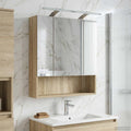 Badezimmerspiegelschrank mit Tür Sonoma-Eiche 60 x 14.5 x 70 cm