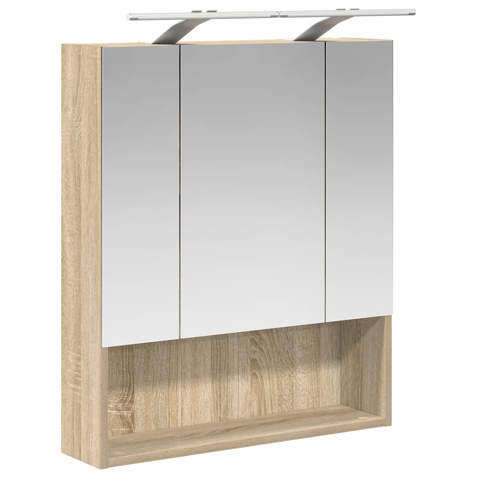 Badezimmerspiegelschrank mit Tür Sonoma-Eiche 60 x 14.5 x 70 cm