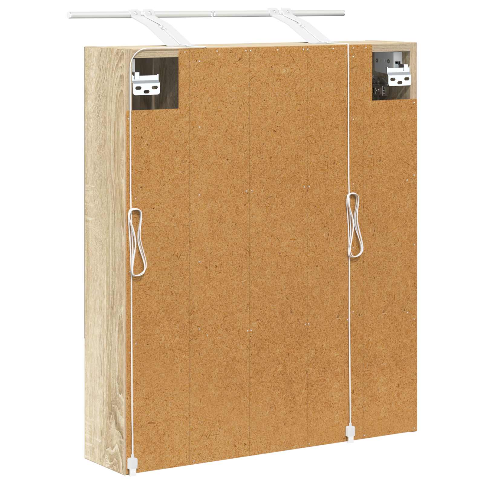 Badezimmerspiegelschrank mit Tür Sonoma-Eiche 60 x 14.5 x 70 cm