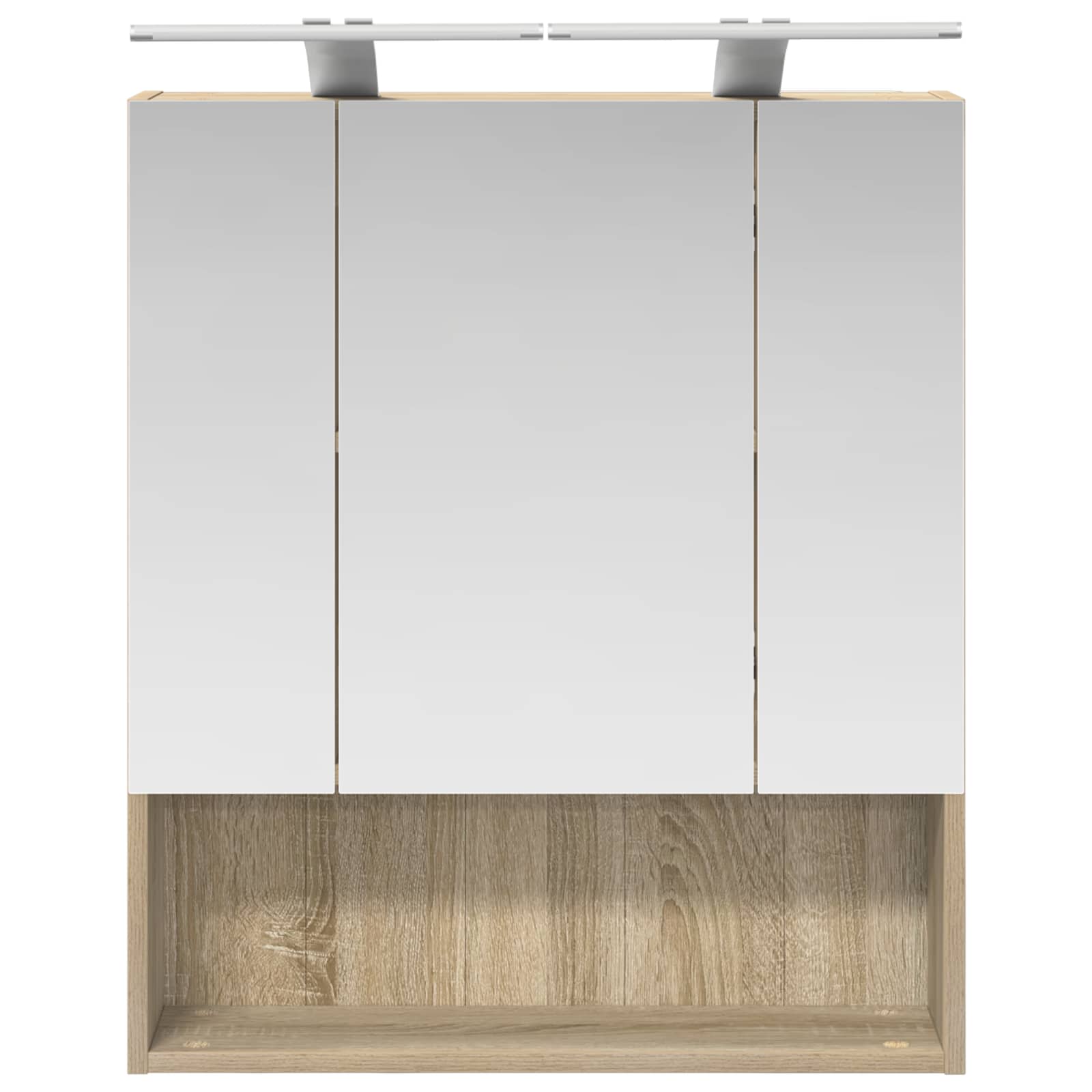 Badezimmerspiegelschrank mit Tür Sonoma-Eiche 60 x 14.5 x 70 cm