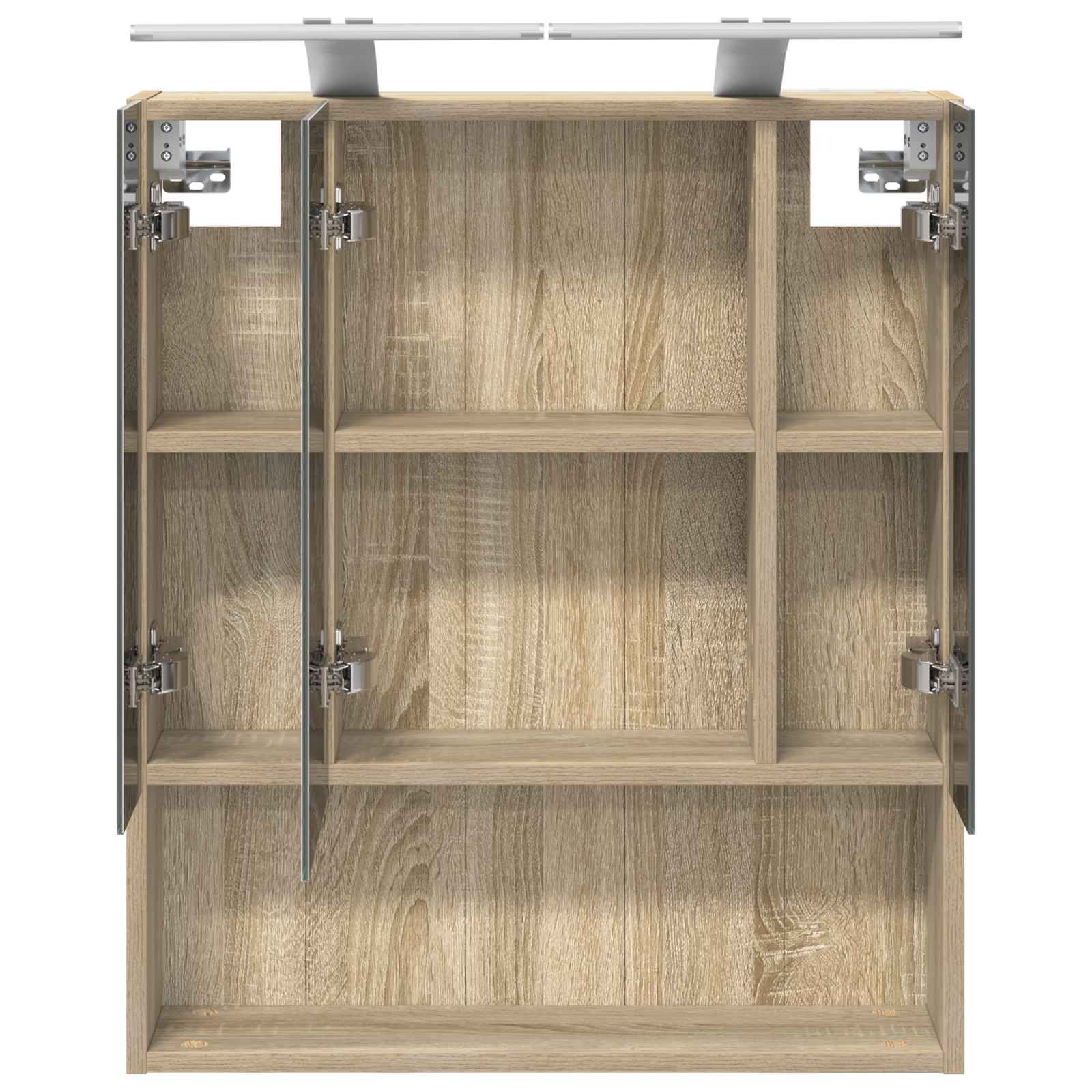 Badezimmerspiegelschrank mit Tür Sonoma-Eiche 60 x 14.5 x 70 cm