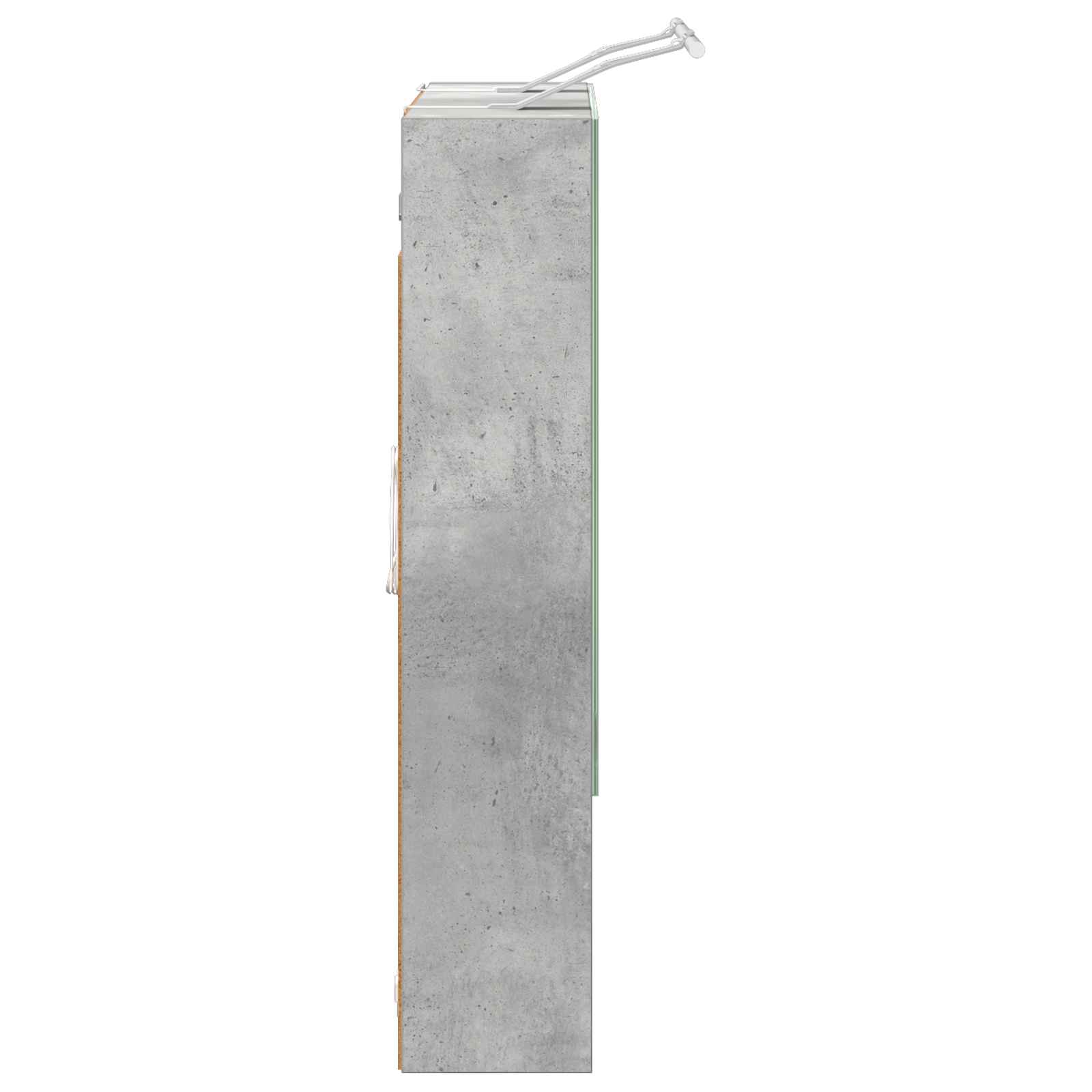 Badezimmerspiegelschrank mit Regal Beton Grau 60 x 14.5 x 70 cm
