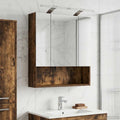 Badezimmerspiegelschrank Geräucherte Eiche 60 x 14.5 x 70 cm
