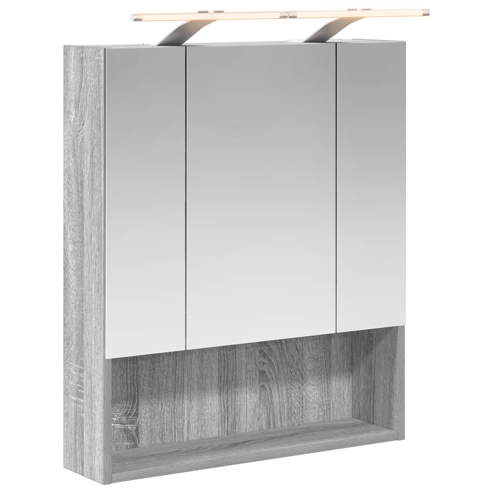 Badezimmerspiegelschrank Graues Sonoma 60 x 14.5 x 70 cm