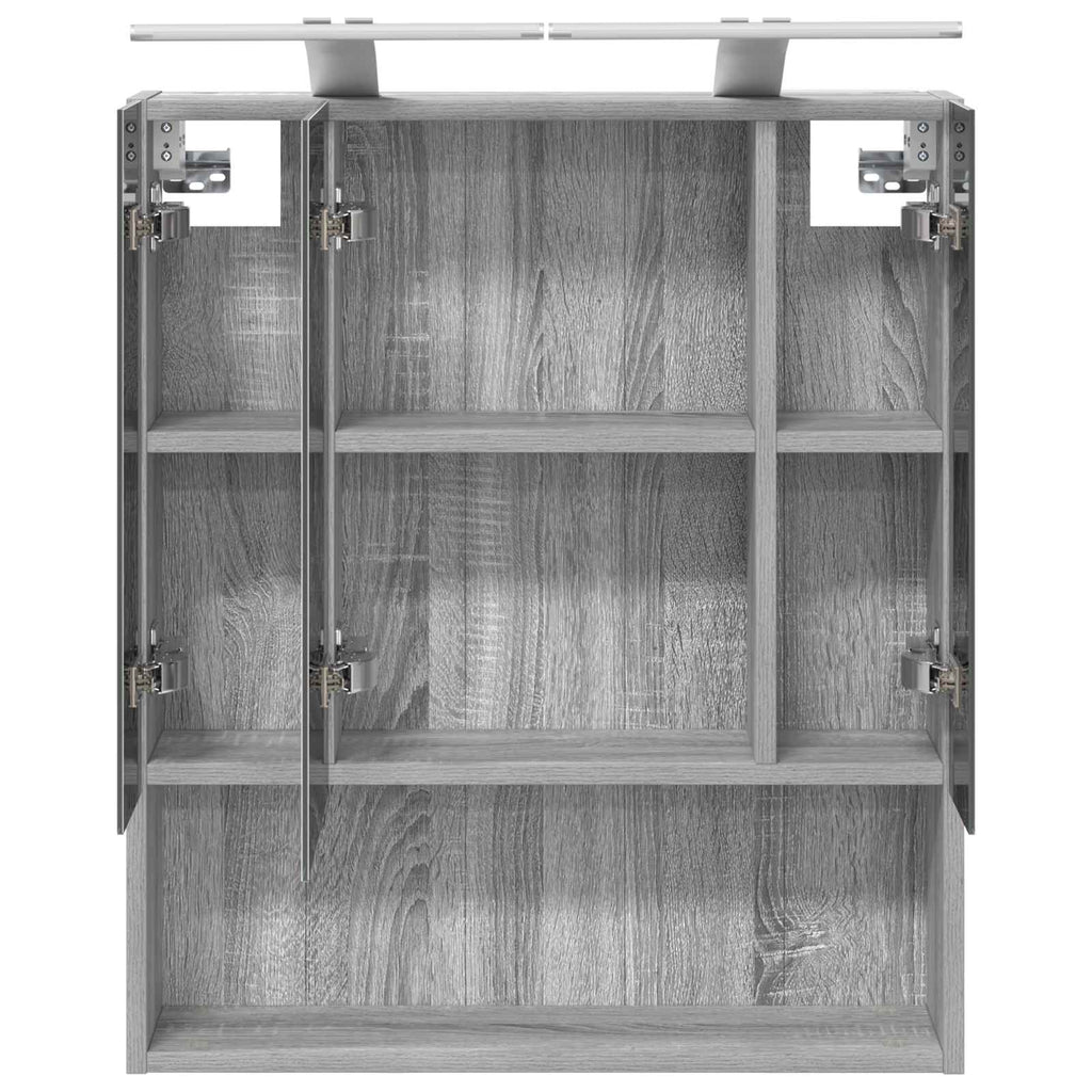 Badezimmerspiegelschrank Graues Sonoma 60 x 14.5 x 70 cm
