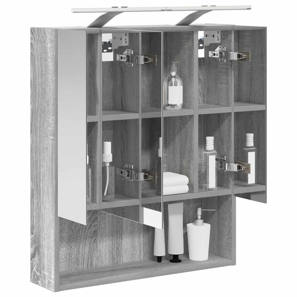 Badezimmerspiegelschrank Graues Sonoma 60 x 14.5 x 70 cm