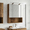 Badezimmerspiegelschrank mit Regal Altholz 60 x 14.5 x 70 cm