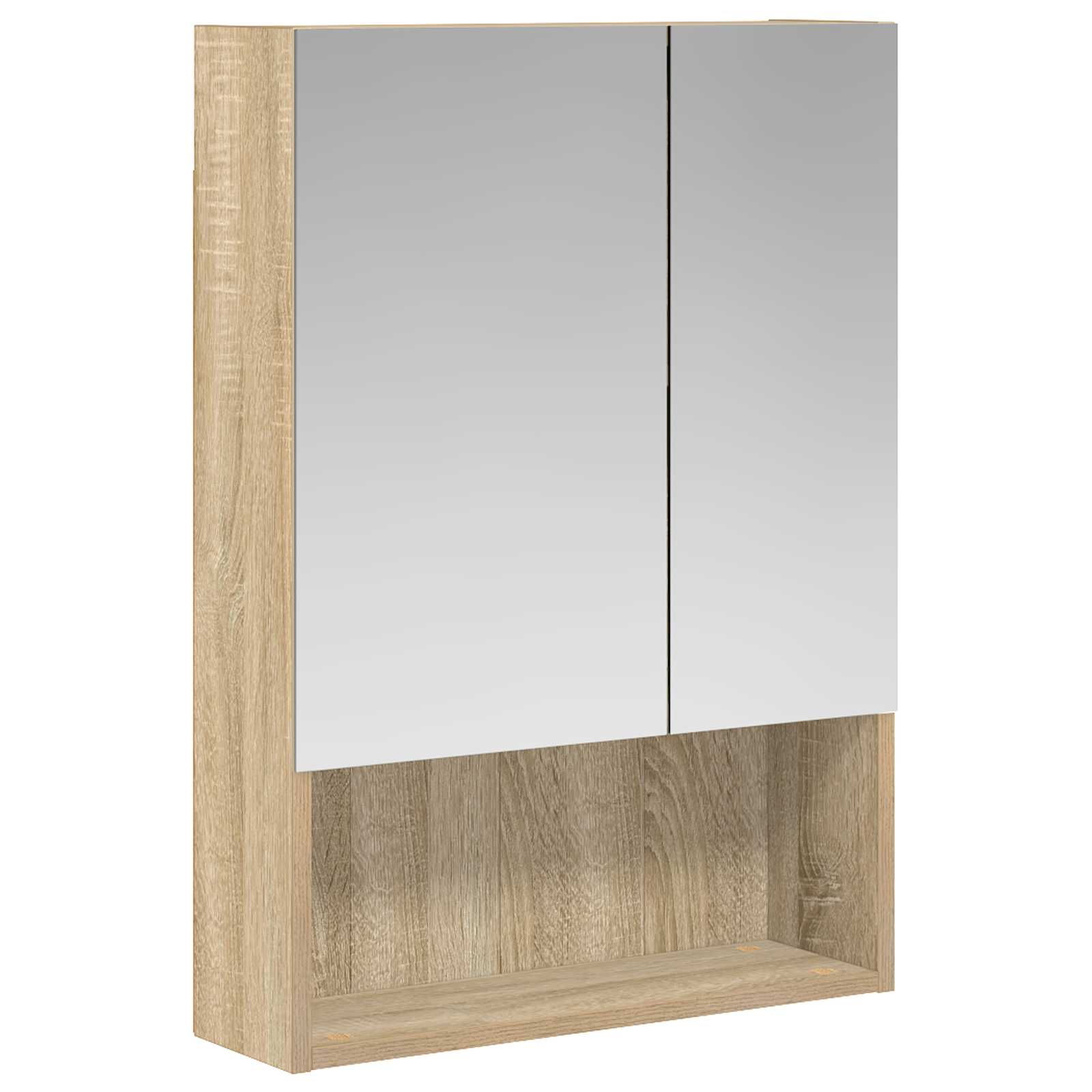 Badezimmerspiegelschrank mit Tür Sonoma-Eiche 50 x 14,5 x 70 cm