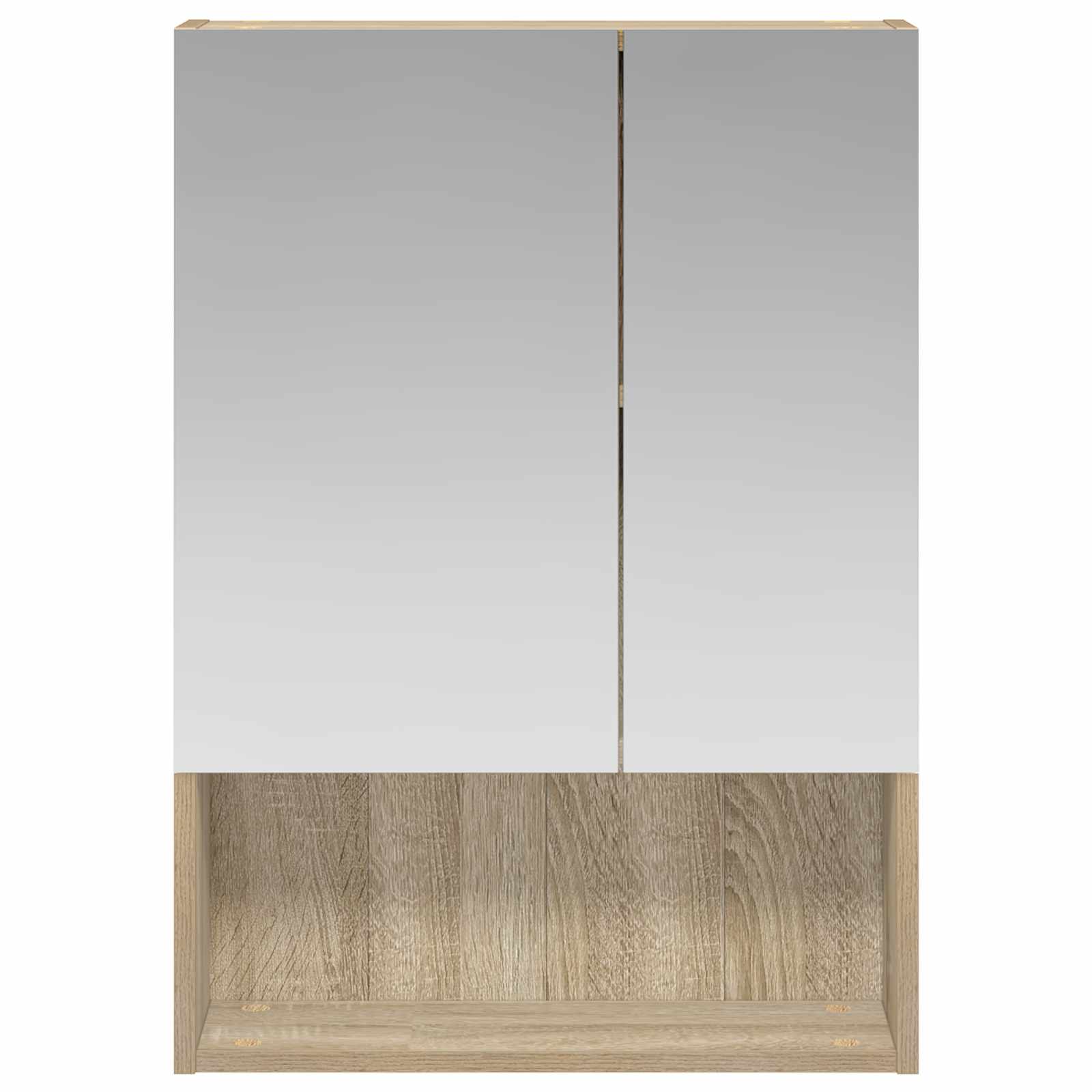 Badezimmerspiegelschrank mit Tür Sonoma-Eiche 50 x 14,5 x 70 cm