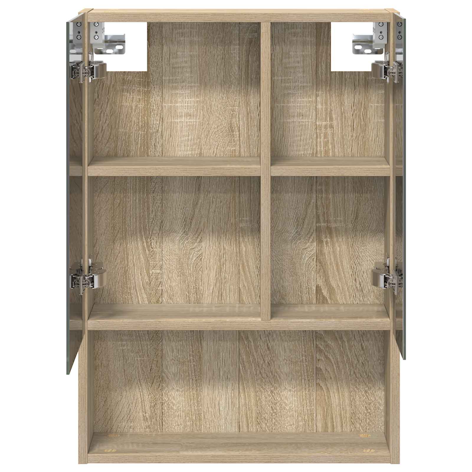 Badezimmerspiegelschrank mit Tür Sonoma-Eiche 50 x 14,5 x 70 cm