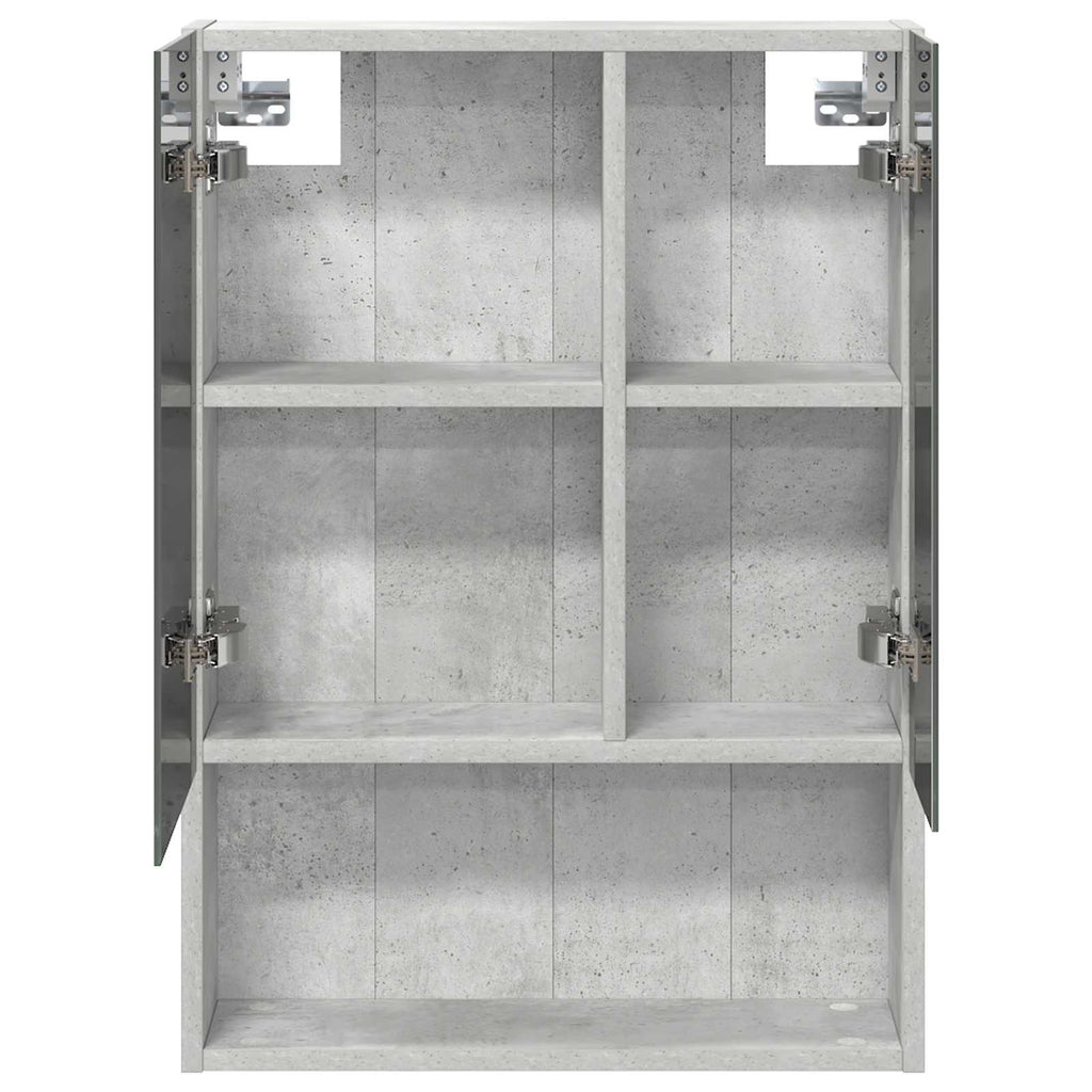 Badezimmerspiegelschrank mit Regal Beton Grau 50 x 14,5 x 70 cm