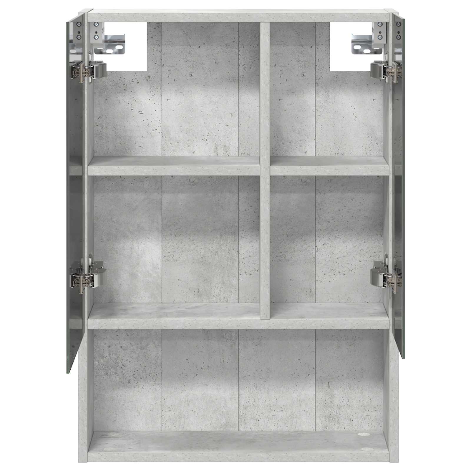 Badezimmerspiegelschrank mit Regal Beton Grau 50 x 14,5 x 70 cm