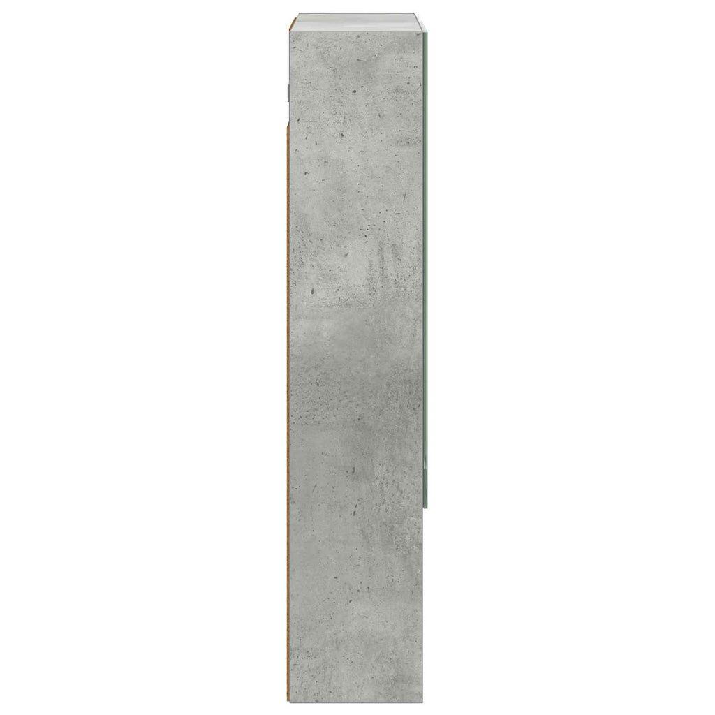 Badezimmerspiegelschrank mit Regal Beton Grau 50 x 14,5 x 70 cm