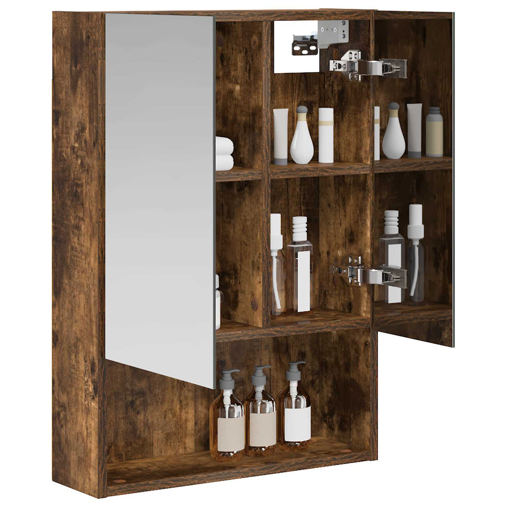 Badezimmerspiegelschrank Geräucherte Eiche 50 x 14,5 x 70 cm