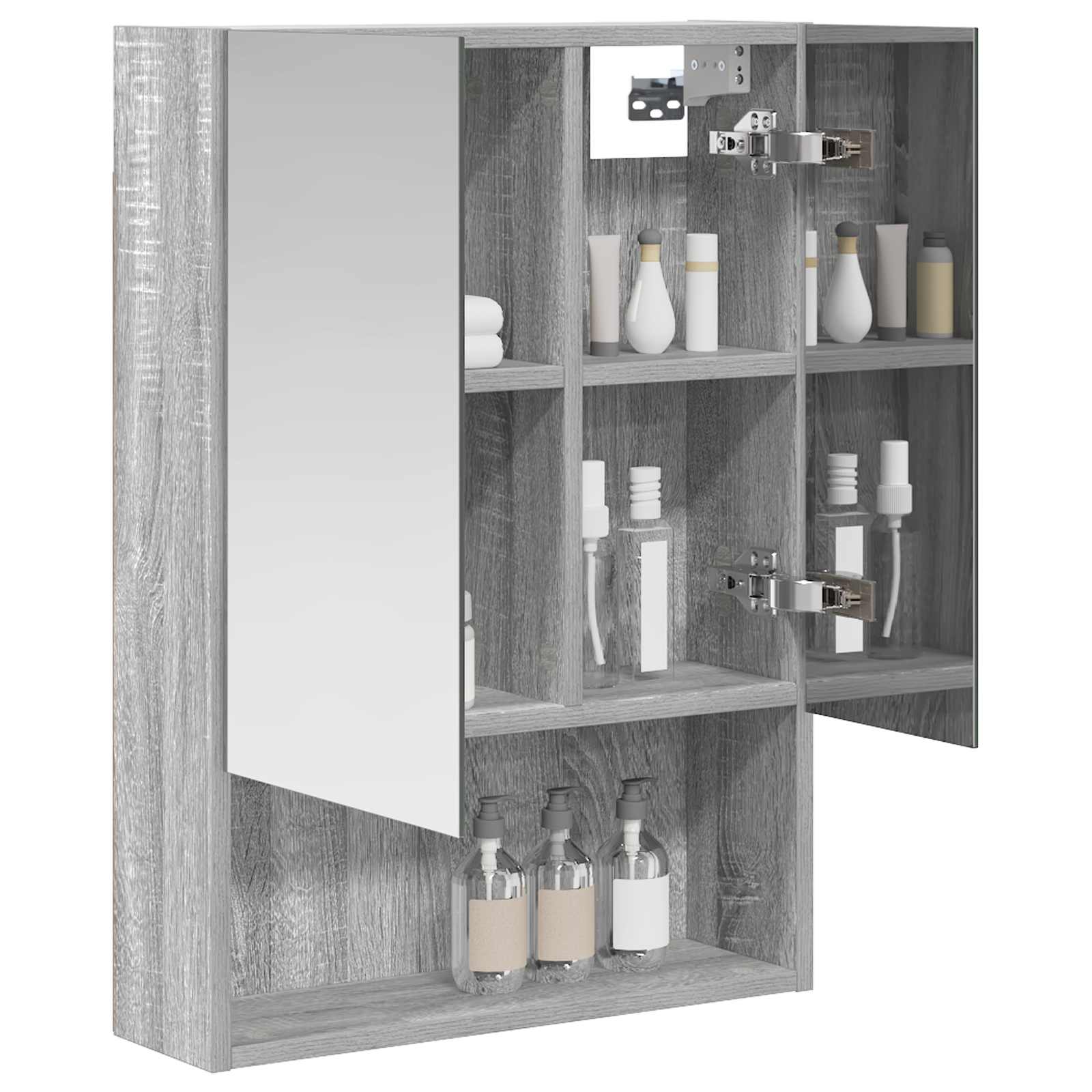 Badezimmerspiegelschrank Graues Sonoma 50 x 14,5 x 70 cm