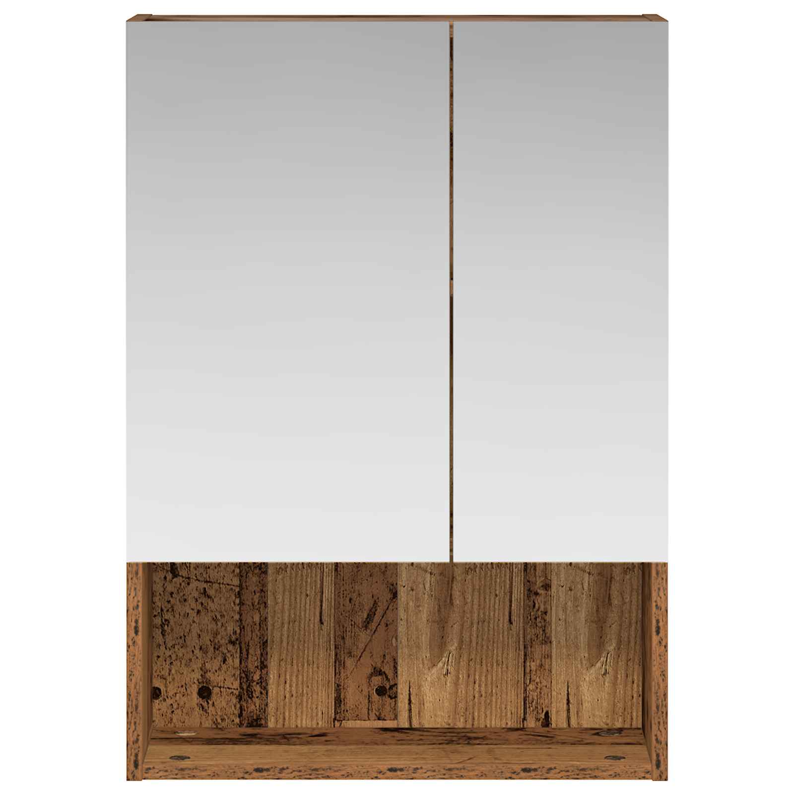 Badezimmerspiegelschrank mit Regal Altholz 50 x 14,5 x 70 cm