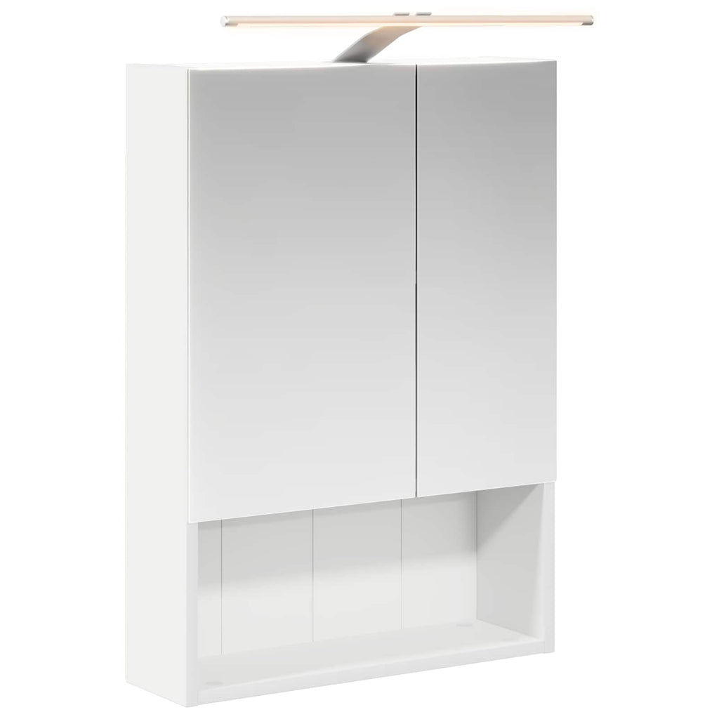 Badezimmerspiegelschrank Weiß 50 x 14,5 x 70 cm Holzwerkstoff