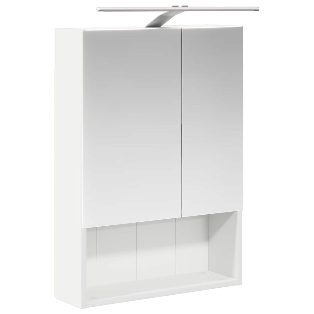 Badezimmerspiegelschrank Weiß 50 x 14,5 x 70 cm Holzwerkstoff