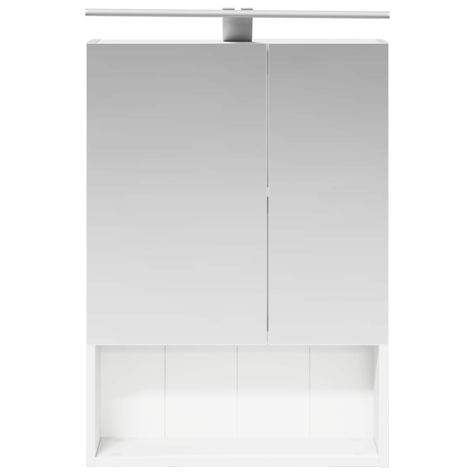 Badezimmerspiegelschrank Weiß 50 x 14,5 x 70 cm Holzwerkstoff