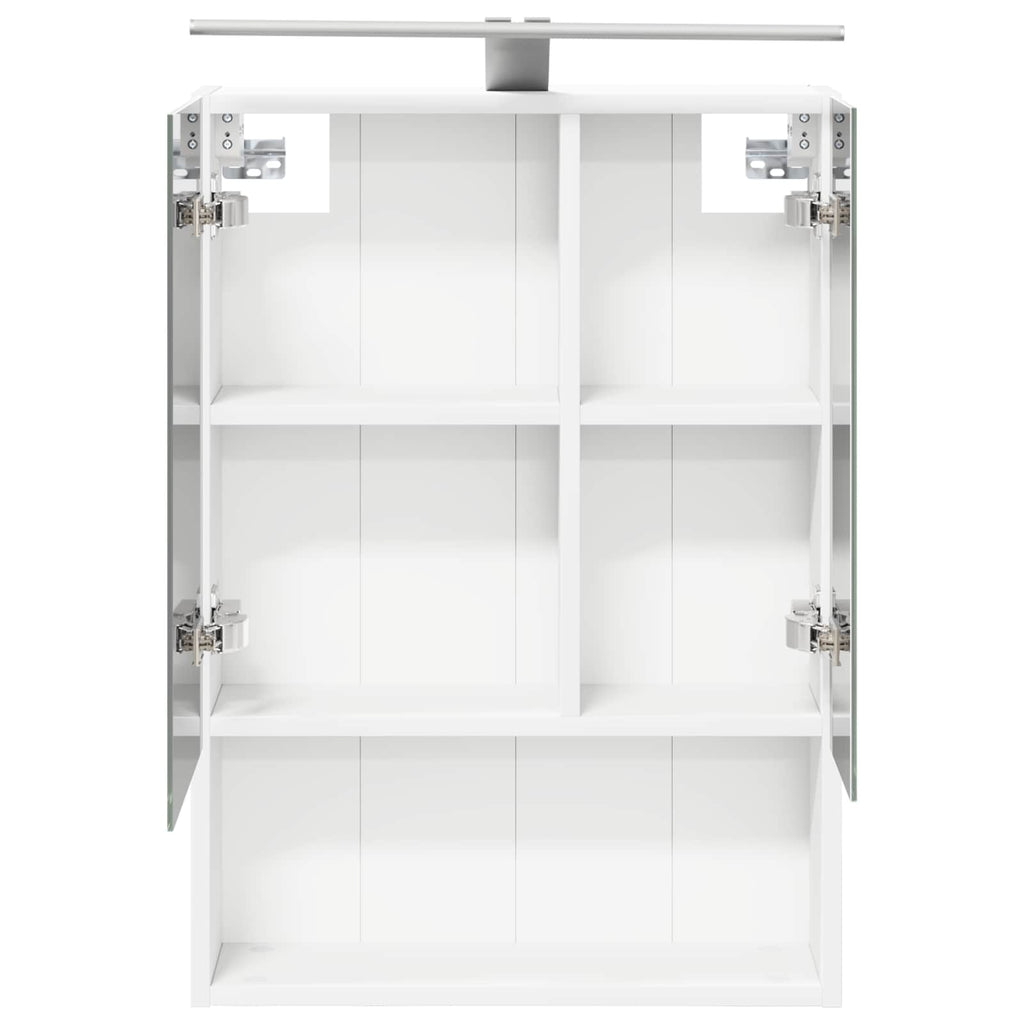 Badezimmerspiegelschrank Weiß 50 x 14,5 x 70 cm Holzwerkstoff