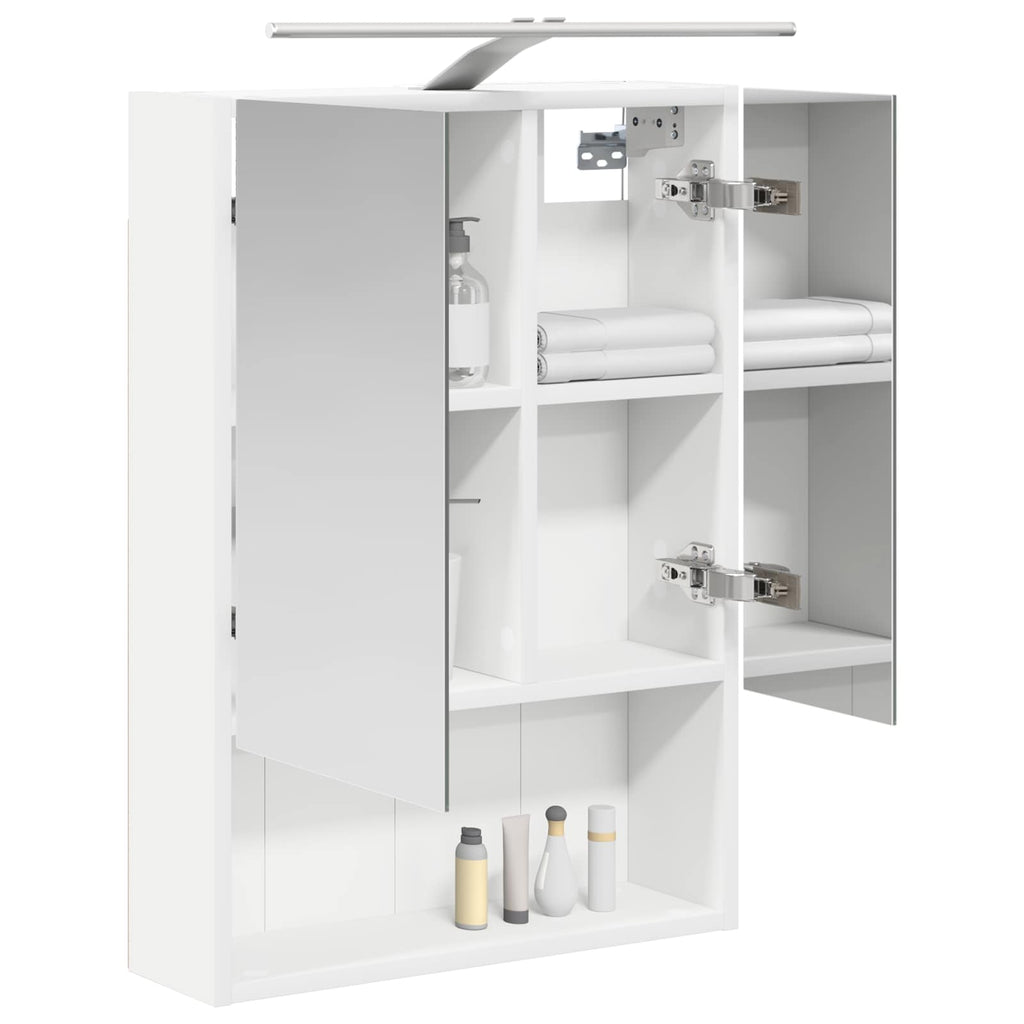 Badezimmerspiegelschrank Weiß 50 x 14,5 x 70 cm Holzwerkstoff