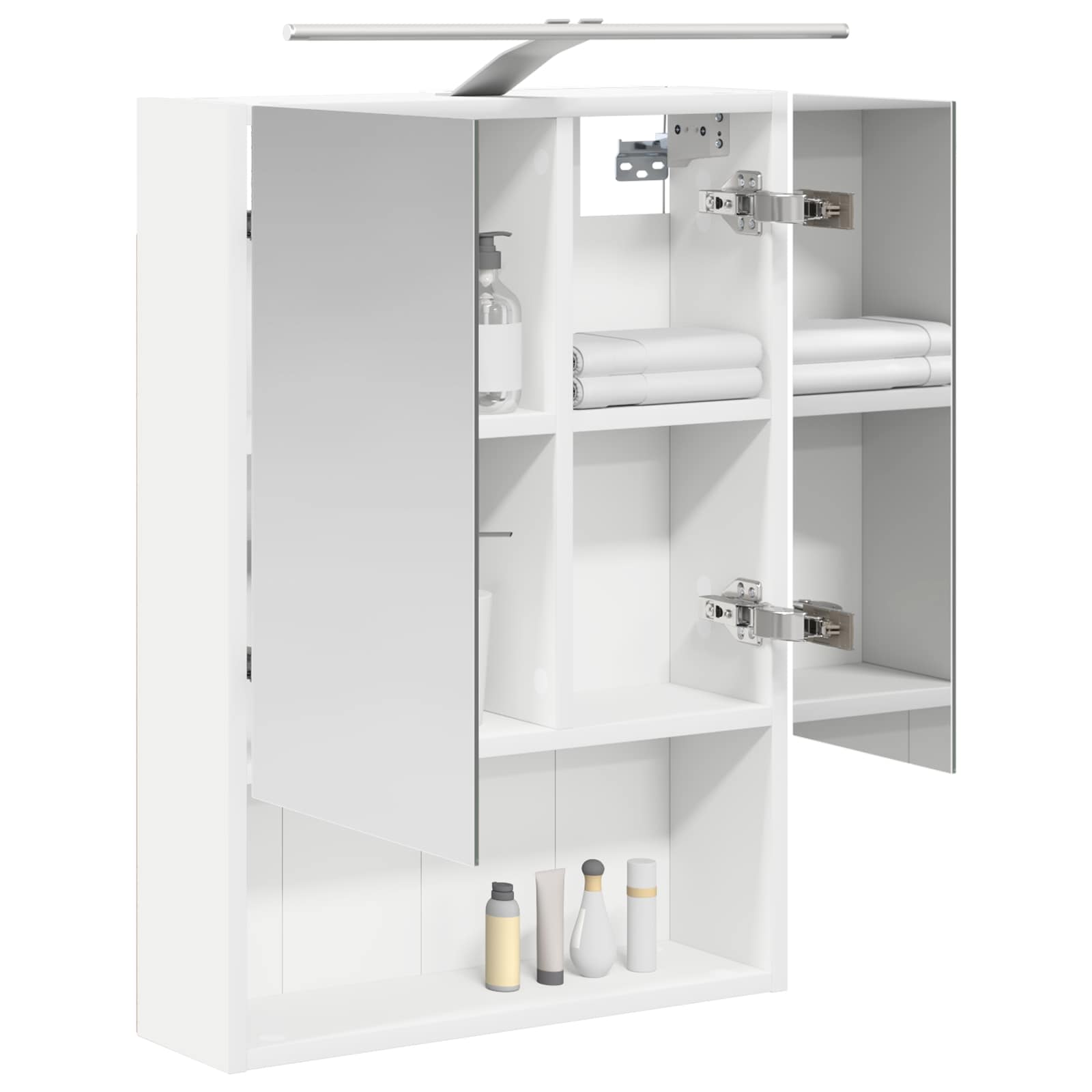 Badezimmerspiegelschrank Weiß 50 x 14,5 x 70 cm Holzwerkstoff