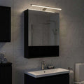 Badezimmerspiegelschrank Schwarz Eichen-Optik 50 x 14,5 x 70 cm