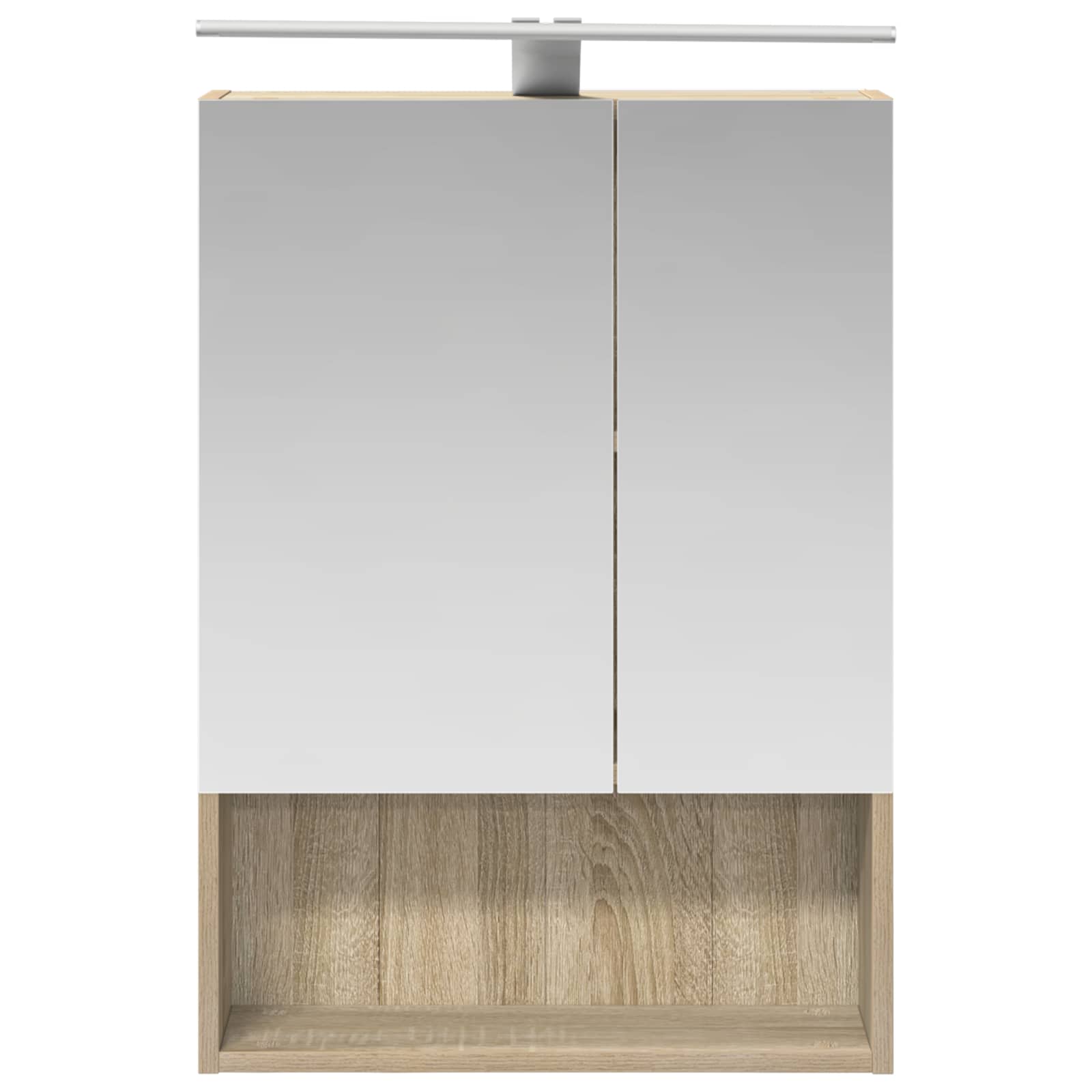Badezimmerspiegelschrank mit Tür Sonoma-Eiche 50 x 14,5 x 70 cm