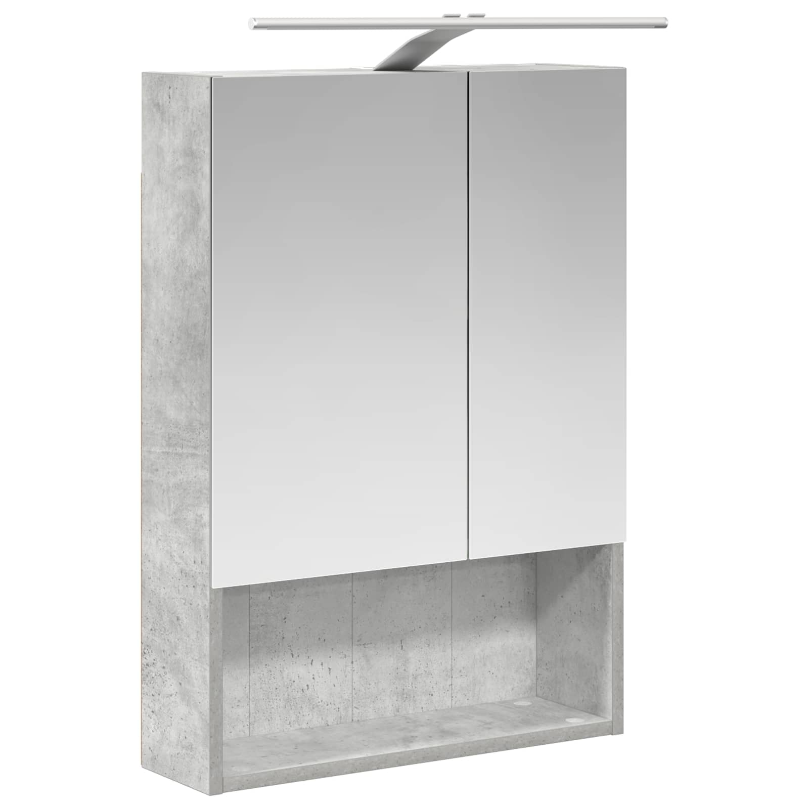Badezimmerspiegelschrank mit Regal Beton Grau 50 x 14,5 x 70 cm