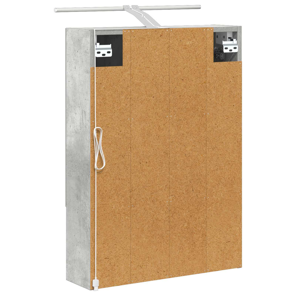 Badezimmerspiegelschrank mit Regal Beton Grau 50 x 14,5 x 70 cm