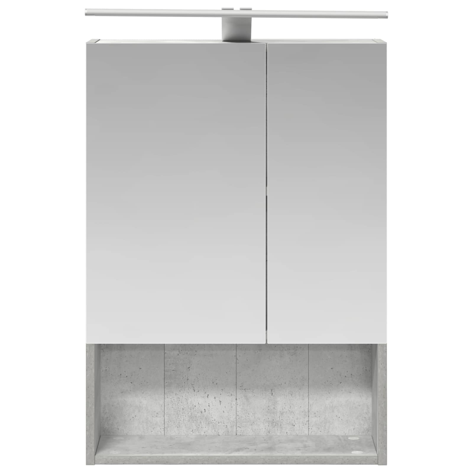 Badezimmerspiegelschrank mit Regal Beton Grau 50 x 14,5 x 70 cm