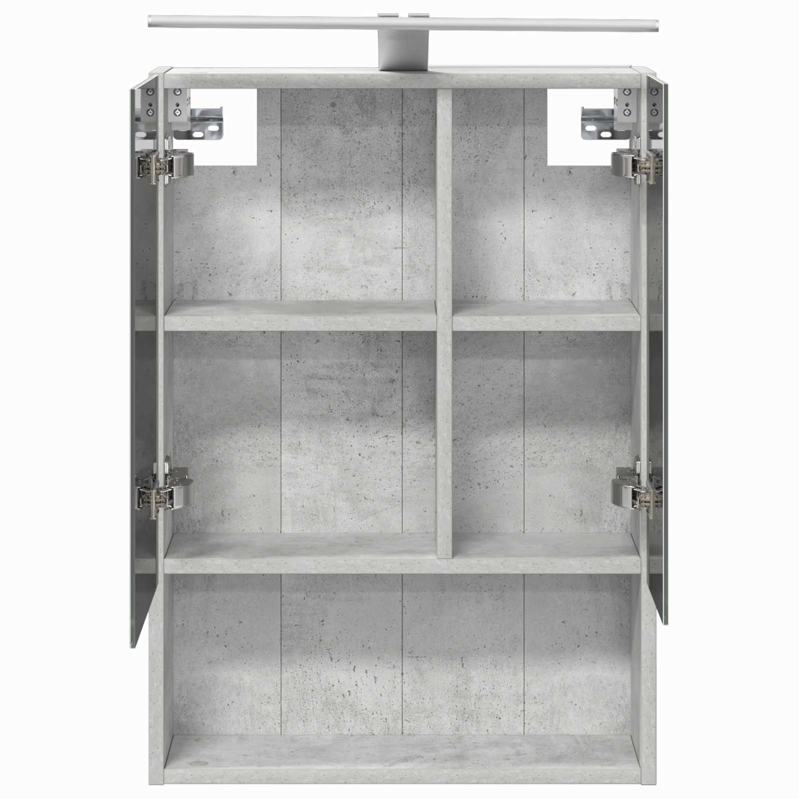 Badezimmerspiegelschrank mit Regal Beton Grau 50 x 14,5 x 70 cm