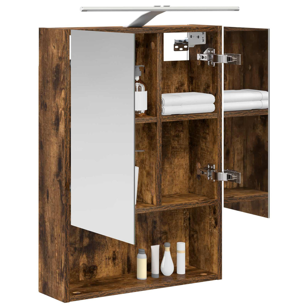 Badezimmerspiegelschrank Geräucherte Eiche 50 x 14,5 x 70 cm