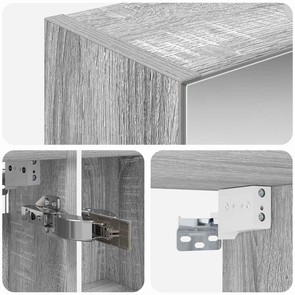 Badezimmerspiegelschrank Graues Sonoma 50 x 14,5 x 70 cm