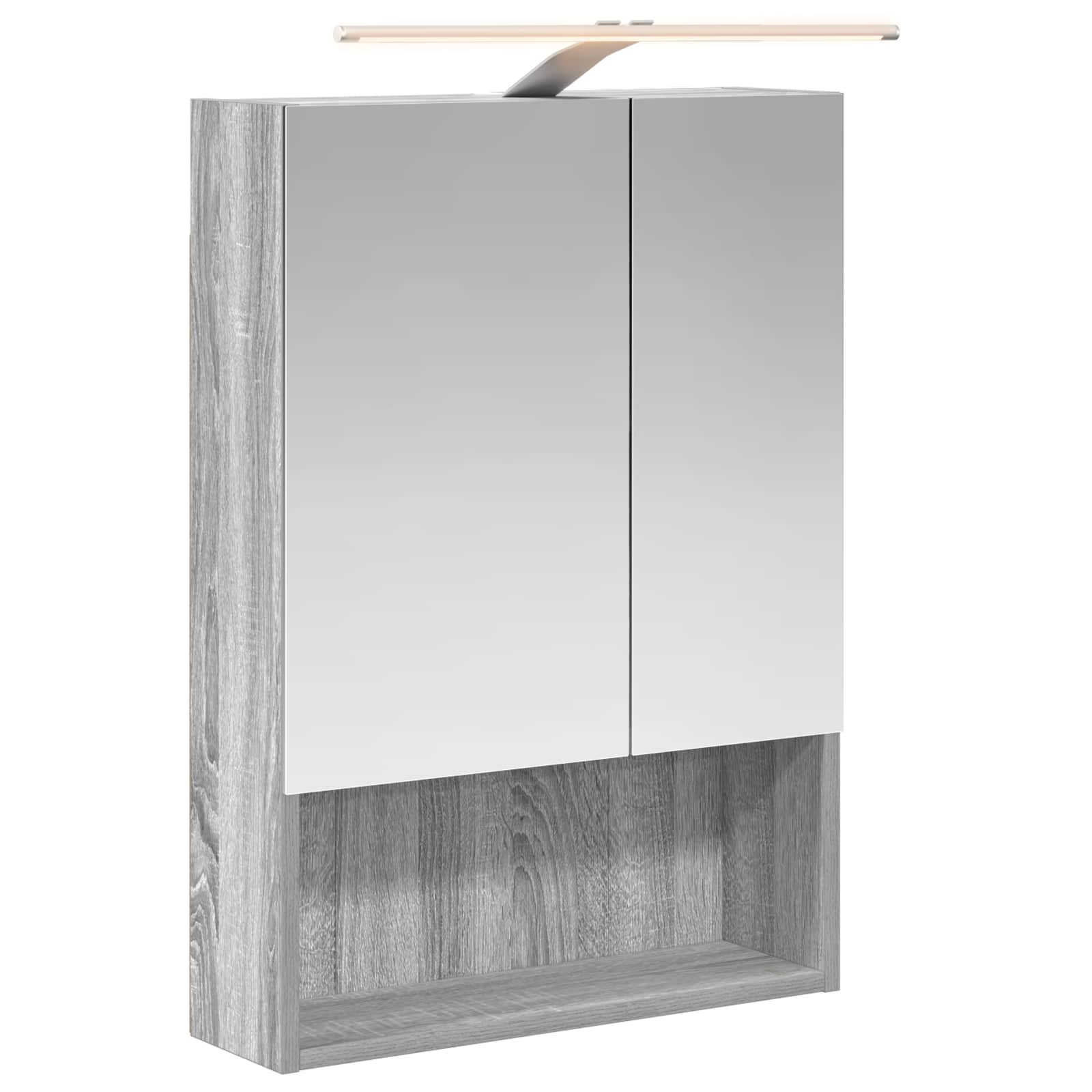 Badezimmerspiegelschrank Graues Sonoma 50 x 14,5 x 70 cm