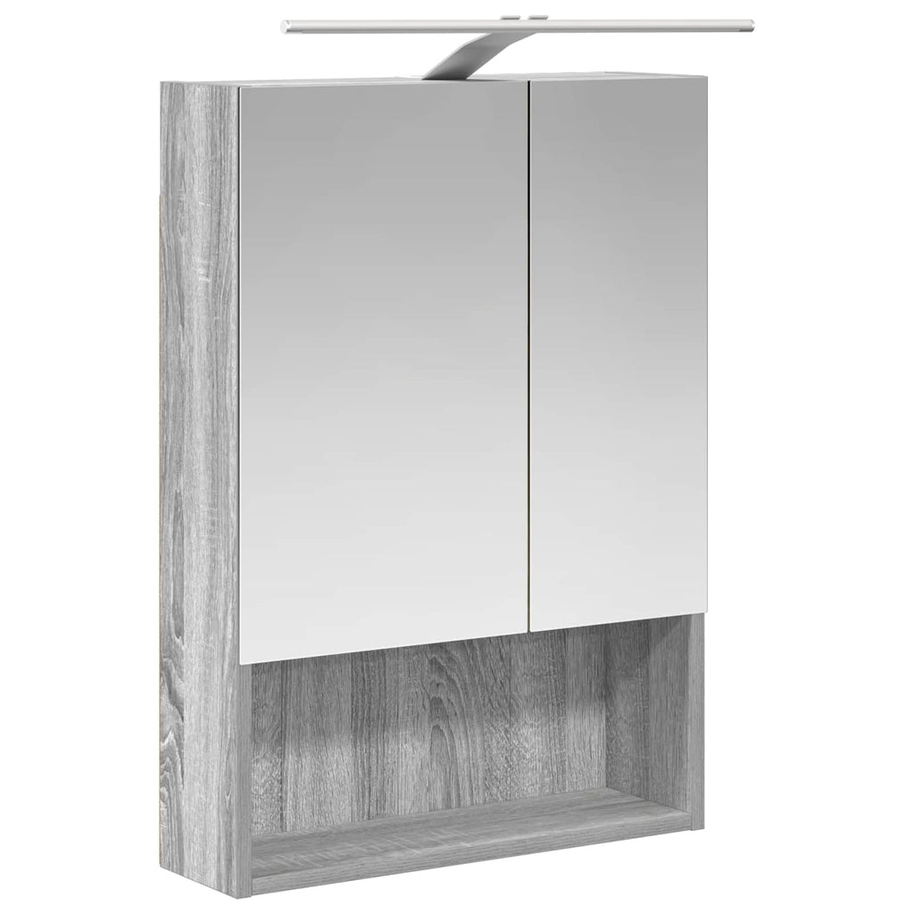 Badezimmerspiegelschrank Graues Sonoma 50 x 14,5 x 70 cm