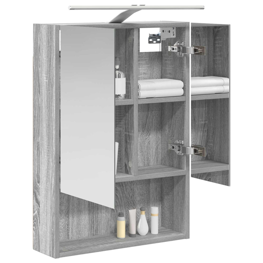 Badezimmerspiegelschrank Graues Sonoma 50 x 14,5 x 70 cm