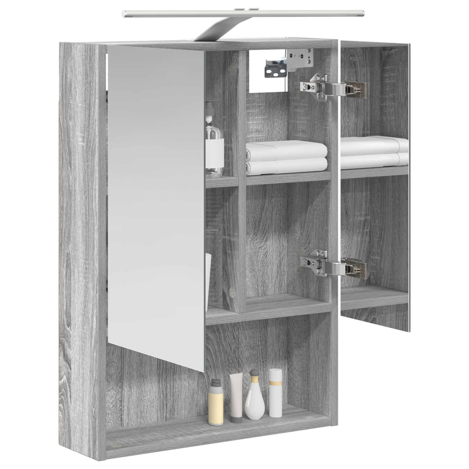 Badezimmerspiegelschrank Graues Sonoma 50 x 14,5 x 70 cm