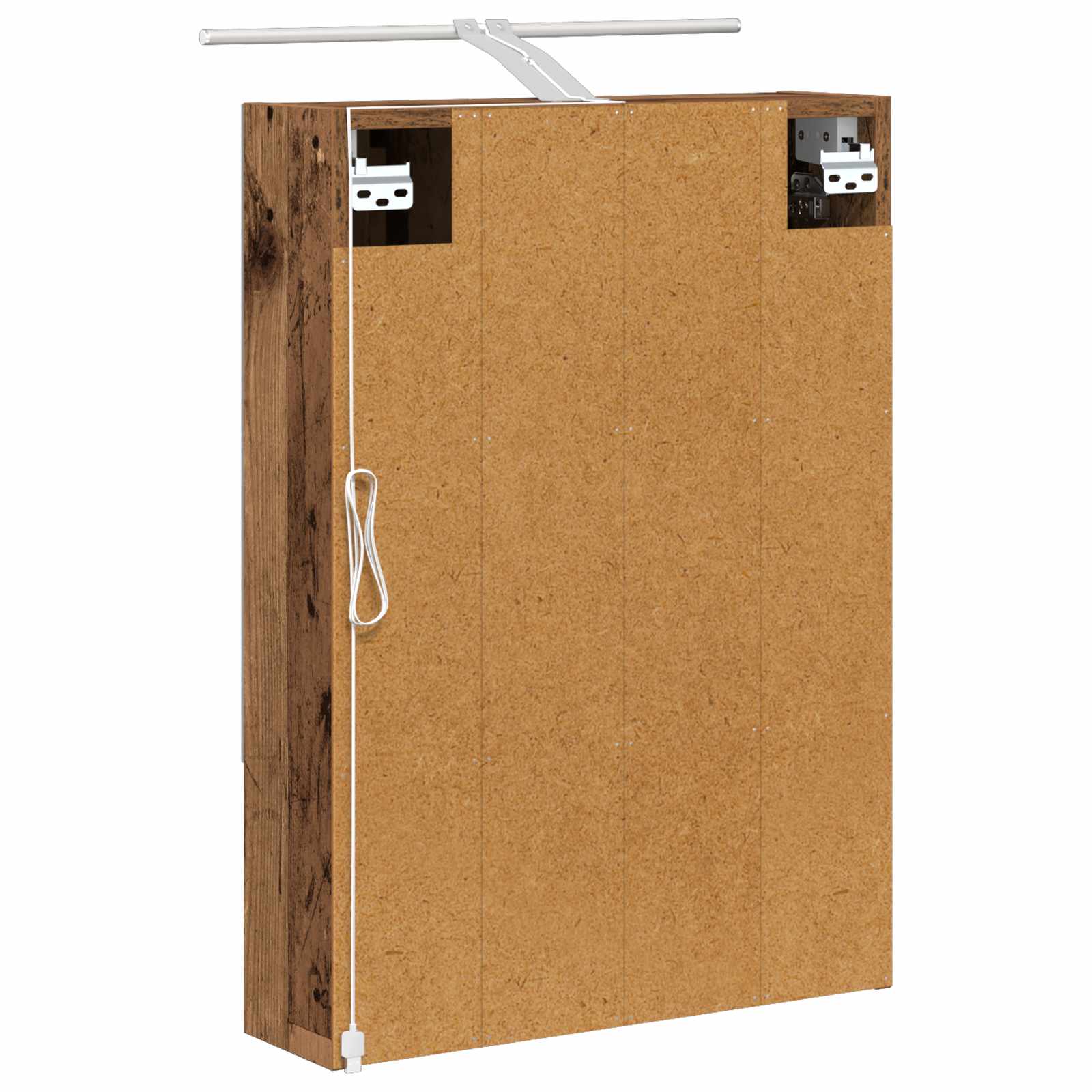 Badezimmerspiegelschrank mit Regal Altholz 50 x 14,5 x 70 cm