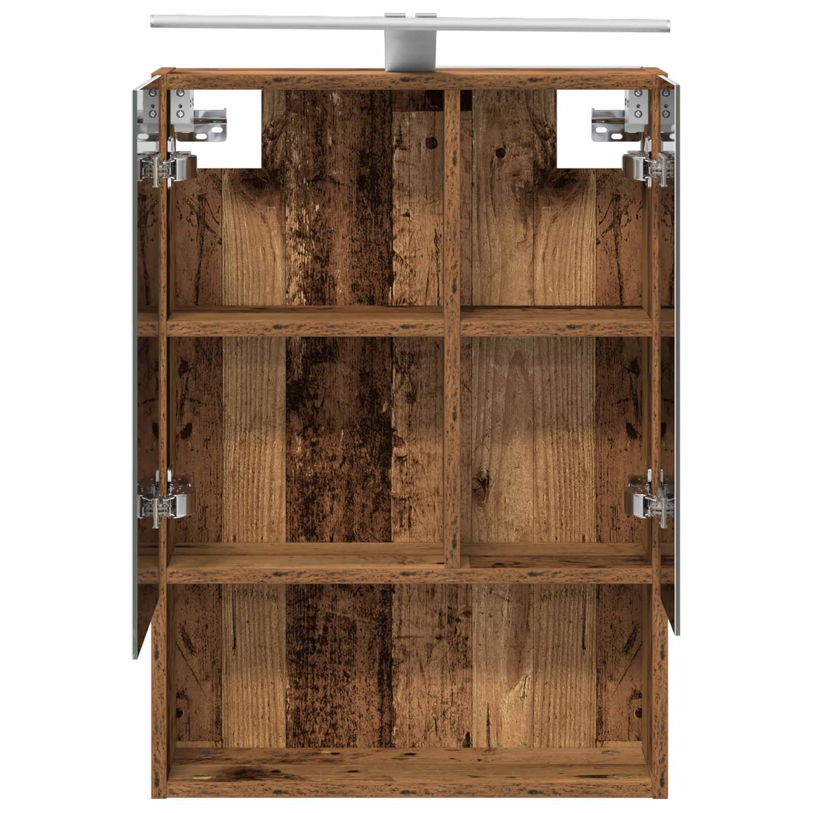 Badezimmerspiegelschrank mit Regal Altholz 50 x 14,5 x 70 cm