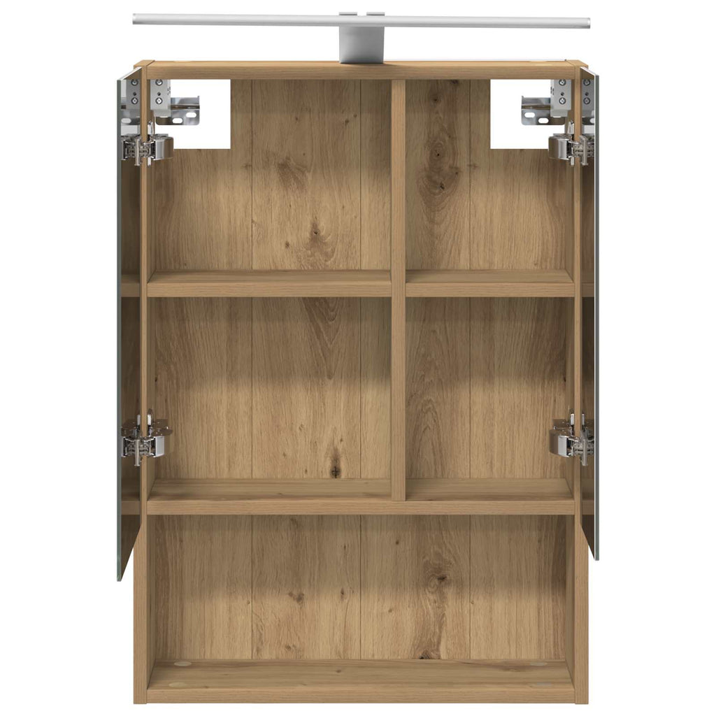 Badezimmerspiegelschrank Kunsthandwerk Eiche 50 x 14,5 x 70 cm