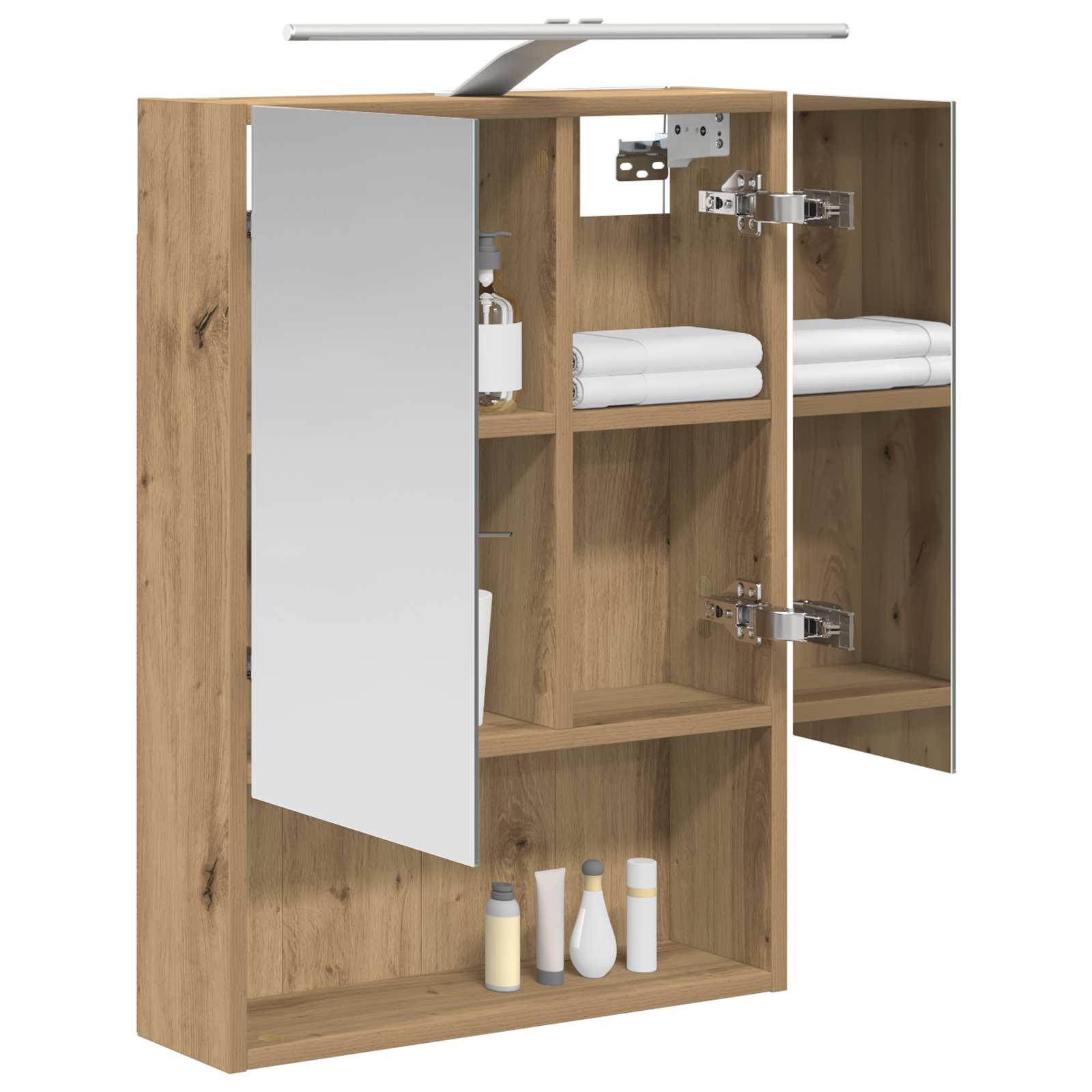 Badezimmerspiegelschrank Kunsthandwerk Eiche 50 x 14,5 x 70 cm