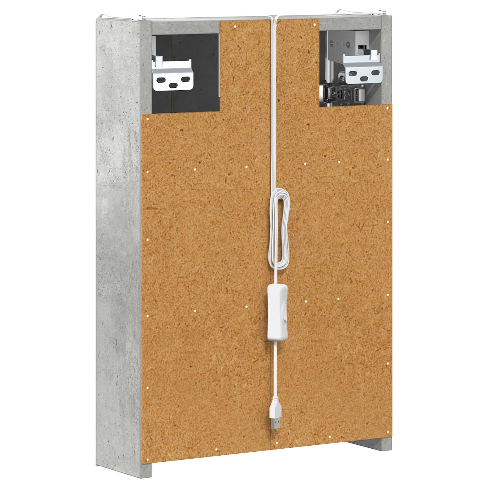 Badezimmerspiegelschrank Beton Grau 33 x 11,5 x 50 cm