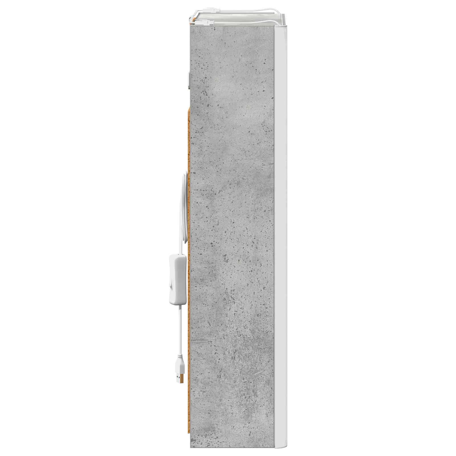 Badezimmerspiegelschrank Beton Grau 33 x 11,5 x 50 cm