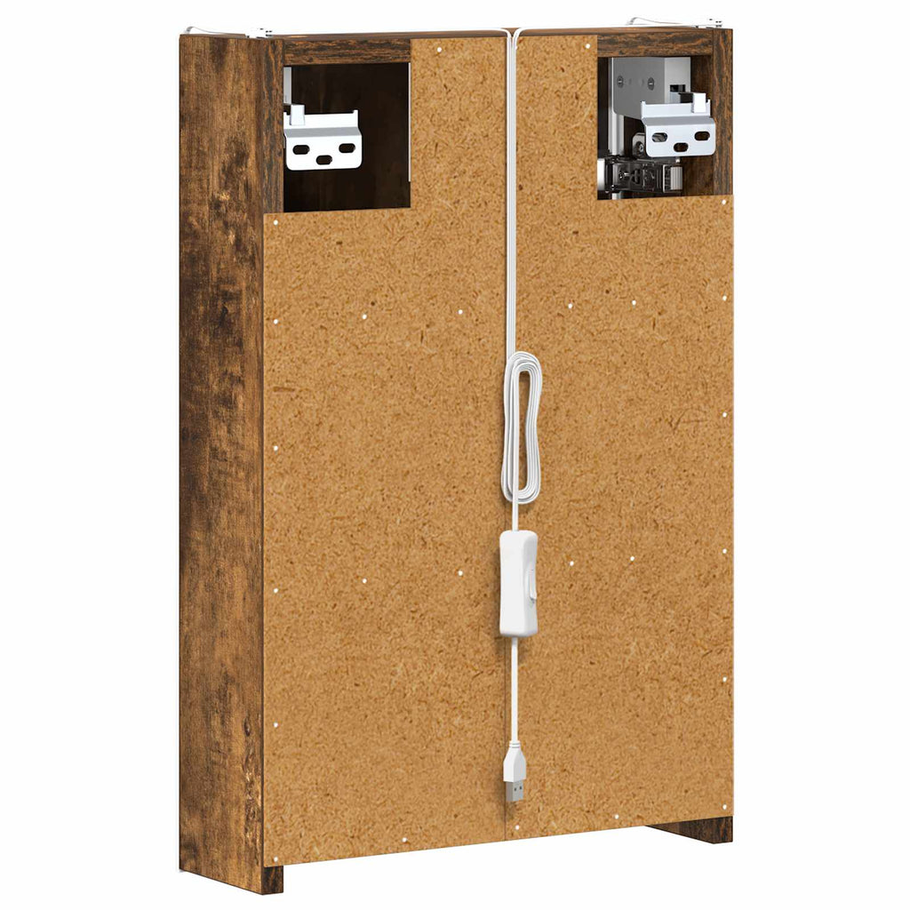 Badezimmerspiegelschrank Geräucherte Eiche 33 x 11,5 x 50 cm