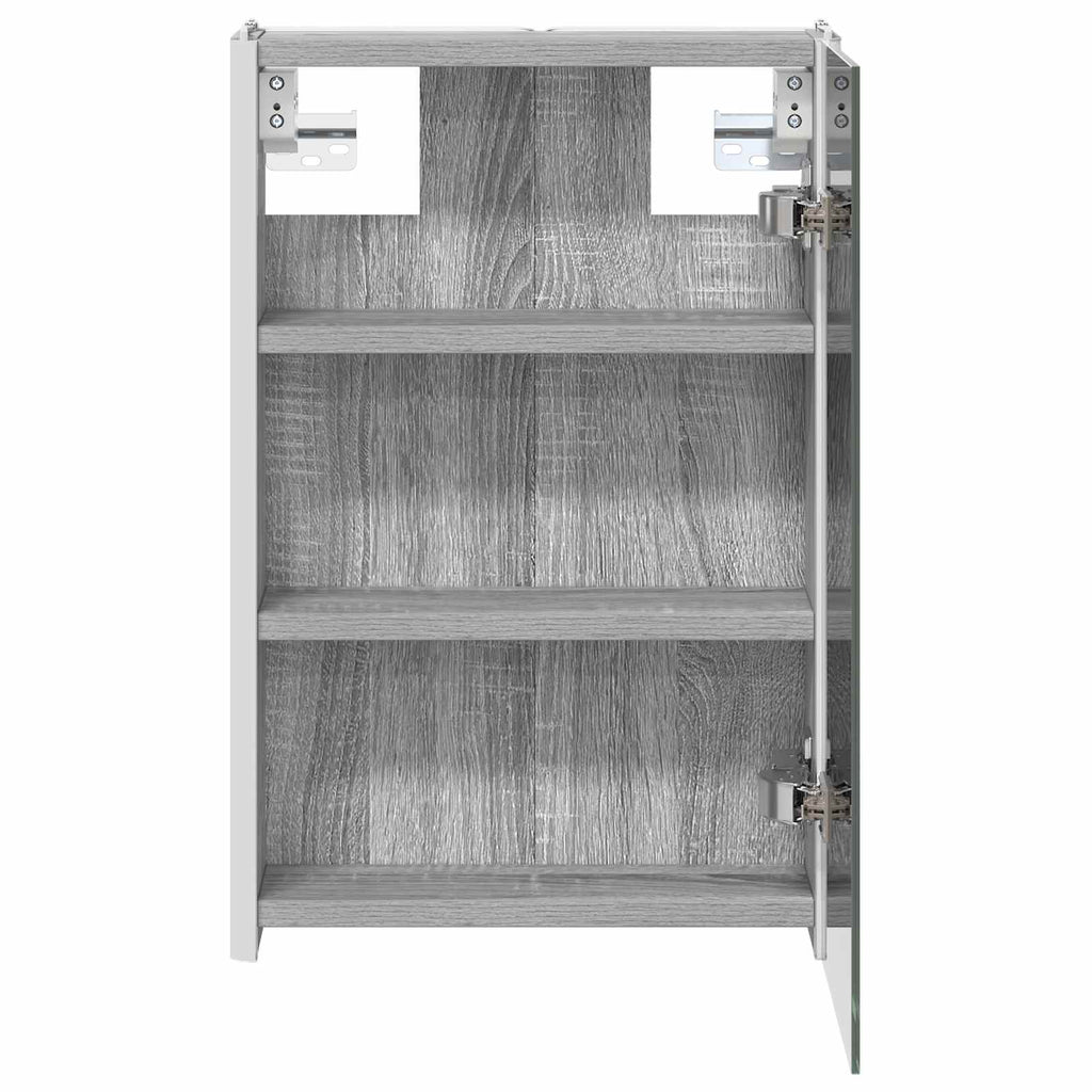 Badezimmerspiegelschrank Graues Sonoma 33 x 11,5 x 50 cm