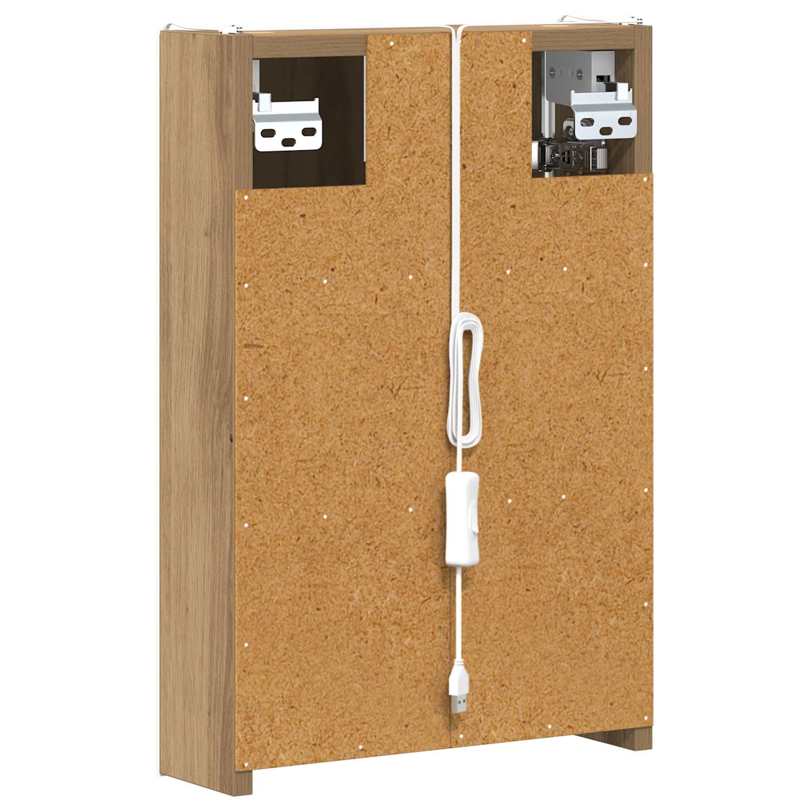 Badezimmerspiegelschrank Kunsthandwerk Eiche 33 x 11,5 x 50 cm