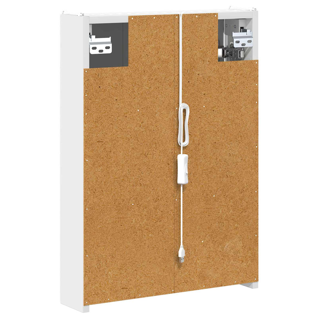 Badezimmerspiegelschrank Weiß 43 x 11,5 x 60,5 cm Holzwerkstoff